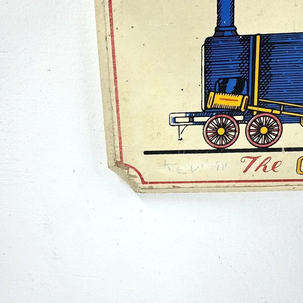 Vintage Train Wall Plaques‎ Set Gen'l Washington 1836 Tiger Wood Railroad Decor